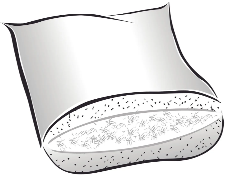 Dvoukomorová konstrukce polštáře DaunenStep PRESIDENT 680