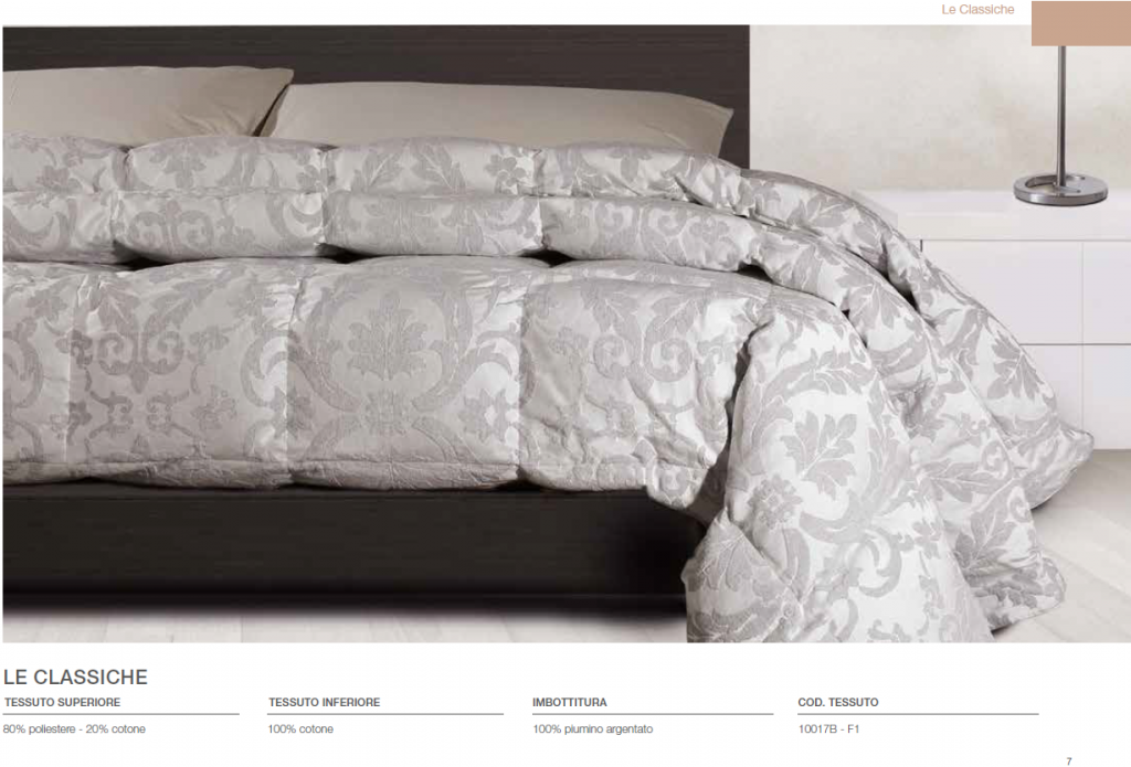 Luxusný prehoz na posteľ DaunenStep Cod. 10017B - 270 x 260cm - Farba: Strieborna so vzorom